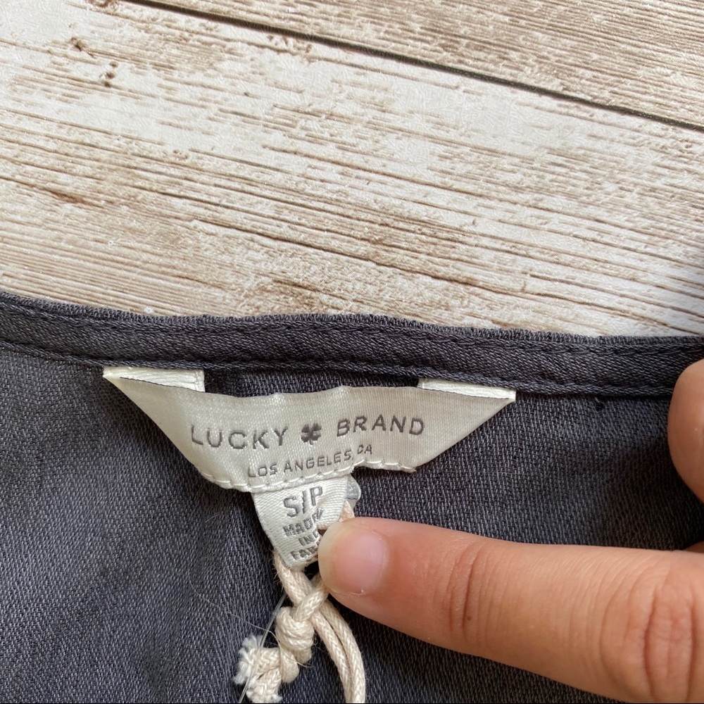 NWT Lucky Brand - Embroidered Peplum Tank - Picture 4 of 6